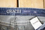 Vintage Deadstock Y2K Grace LA Bedazzled Low Rise Jeans Women's Size 26 x 32