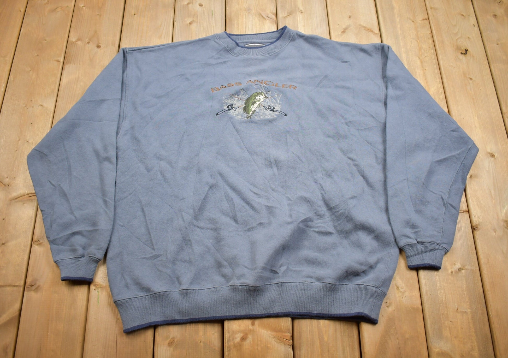 Vintage 1990s David Taylor Fishing Crewneck / Souvenir / Vintage Sweatshirt / Outdoorsman / Wilderness Sweatshirt / Fishing / Bass Angler