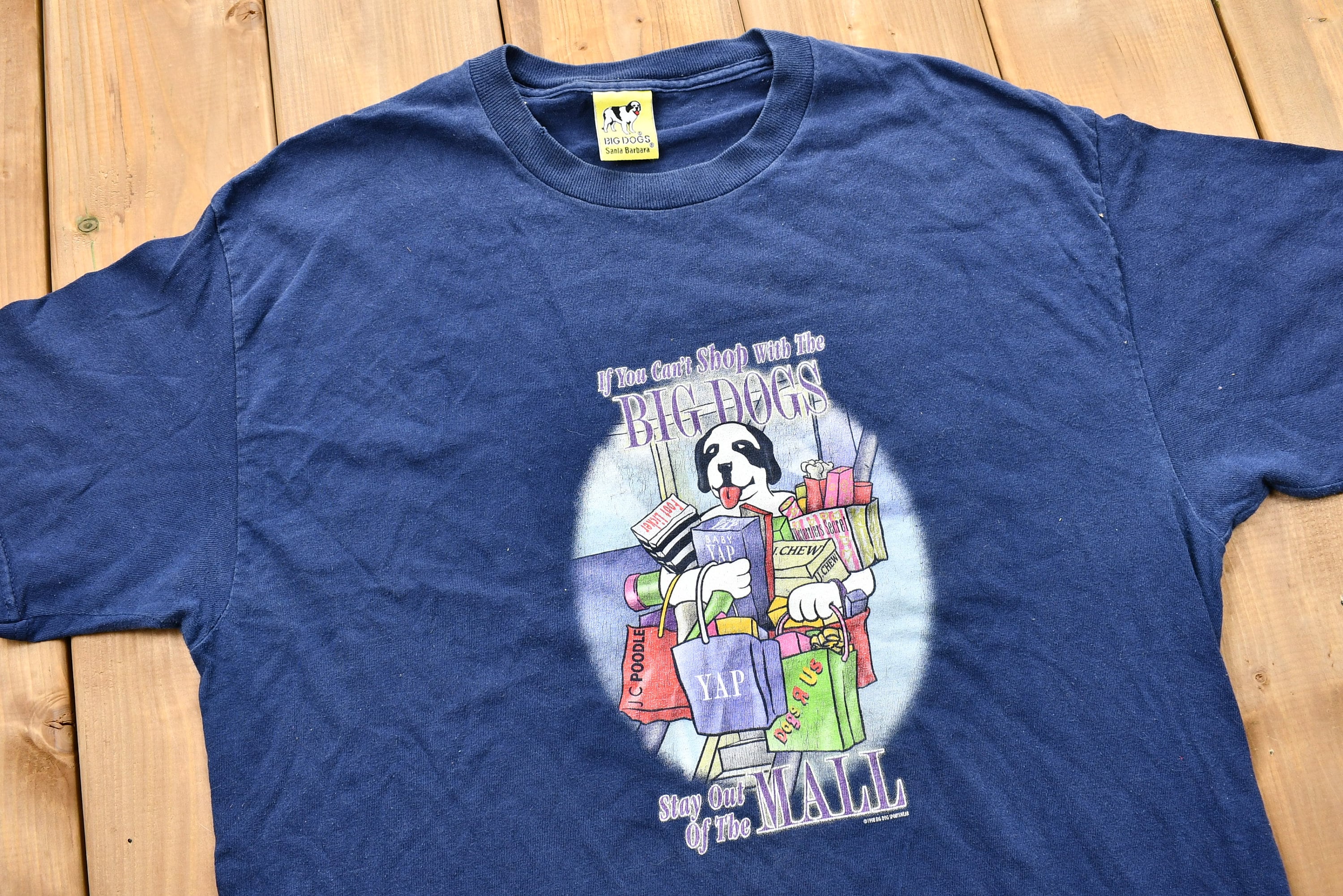 Vintage 1998 Distressed Big Dog Sportswear Graphic T-Shirt