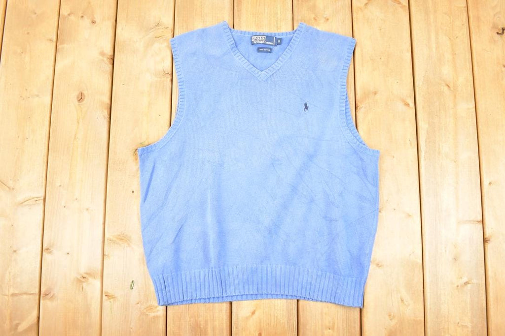 Vintage 1990s Polo By Ralph Lauren Knit V Neck Sweater Vest Men's M
