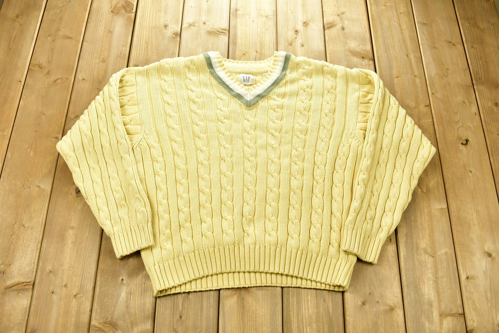 Vintage 1990s The GAP Knitted V-Neck Sweater
