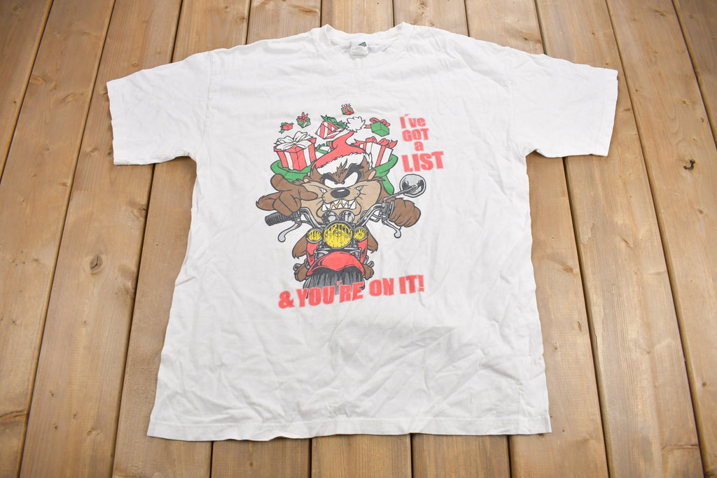 Vintage 1990s Looney Tunes Christmas Graphic T Shirt