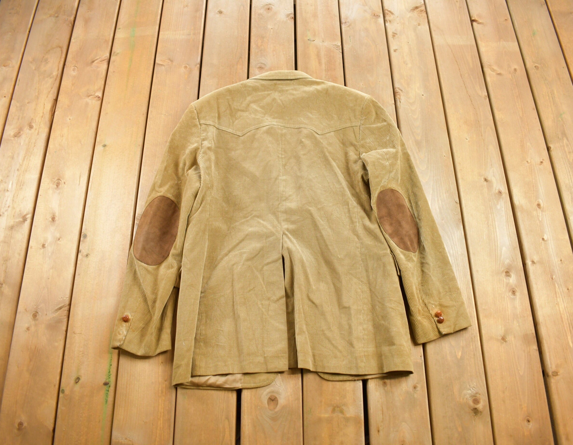 Vintage 1980s Levis Corduroy Beige Sportcoat