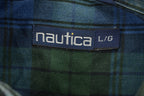 Vintage 1990s Nautica Plaid Button Up Shirt