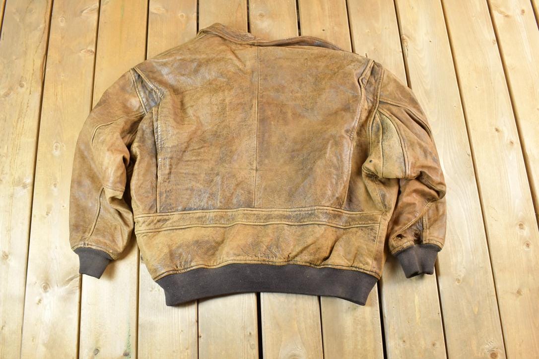 Vintage 1970's Aviator Leather Jacket