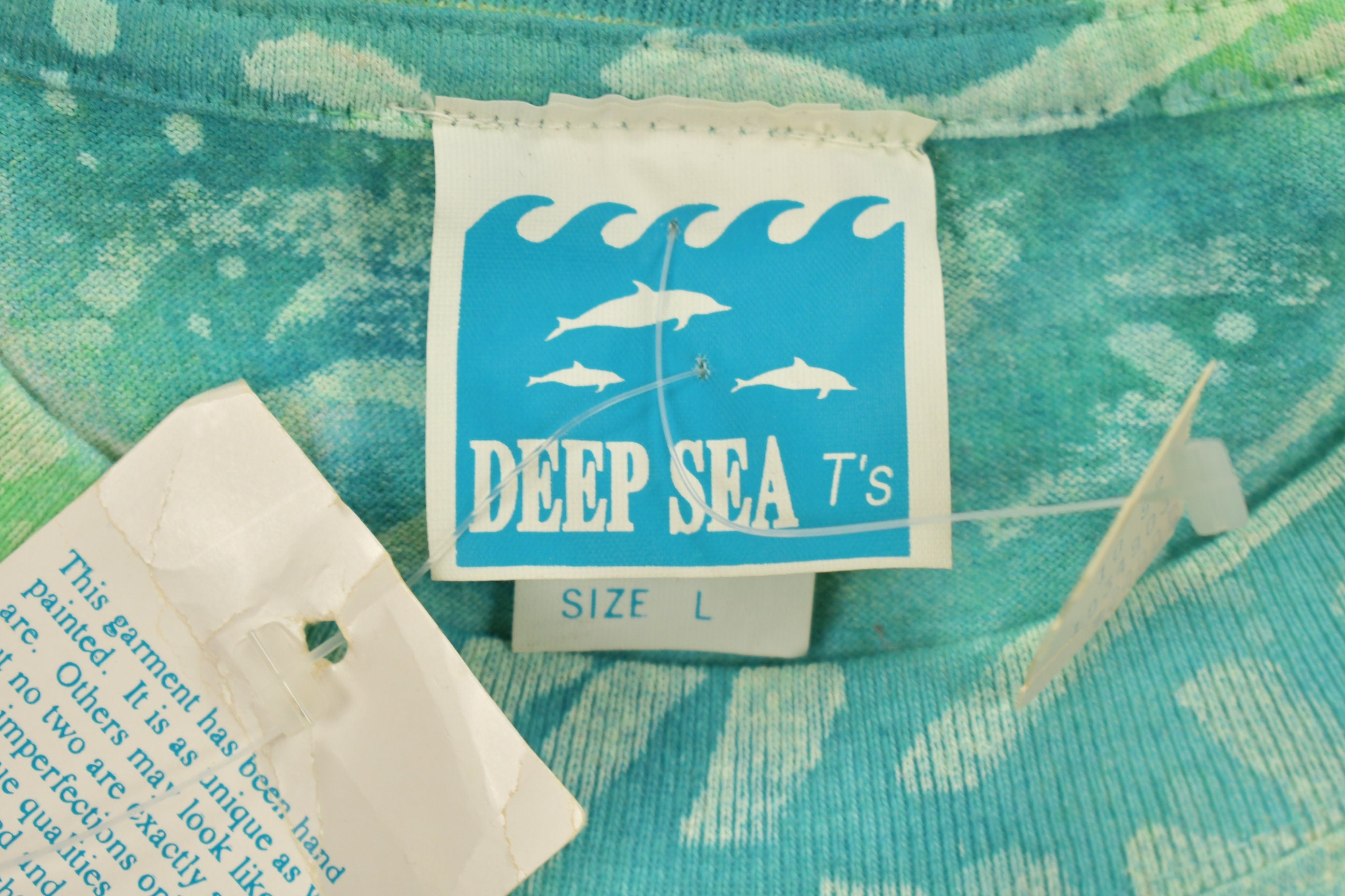 Vintage 1980s Deadstock Deep Sea Turtle Graphic T Shirt