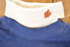 Vintage 1990s Gopher Sport Autumn Leaves Cute Collared Crewneck Sweatshirt Men's L