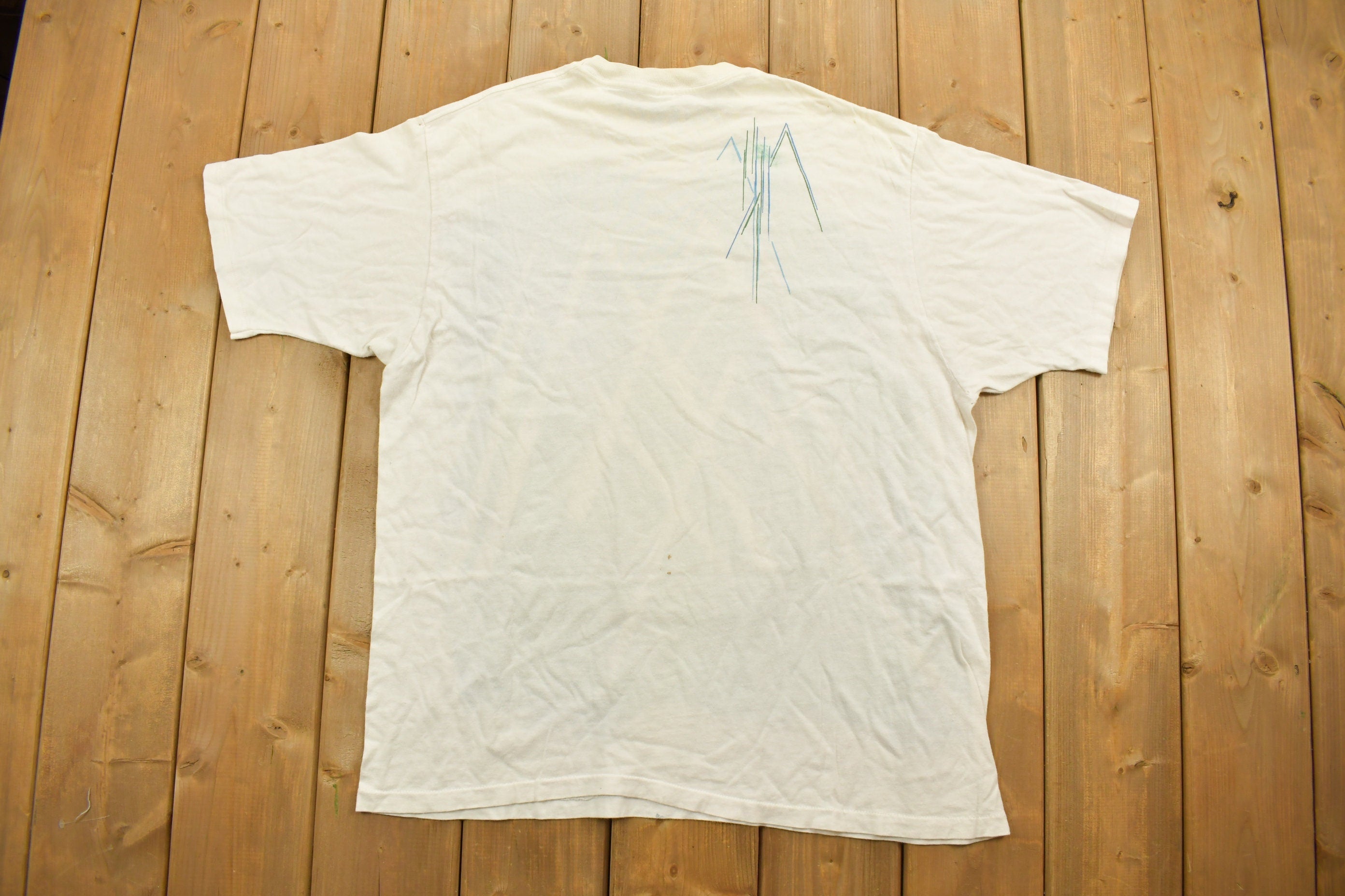 Vintage 1987 Harvey Woods Water Colour Graphic T-Shirt