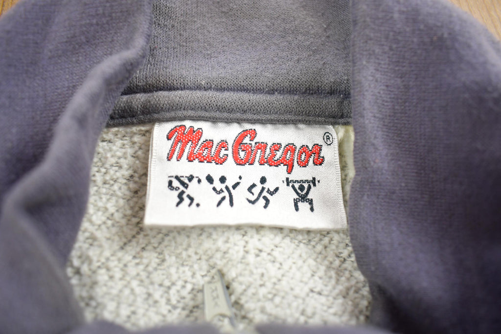 Vintage 1990s Macgregor Zip Up Embroidered Fleece Sweater