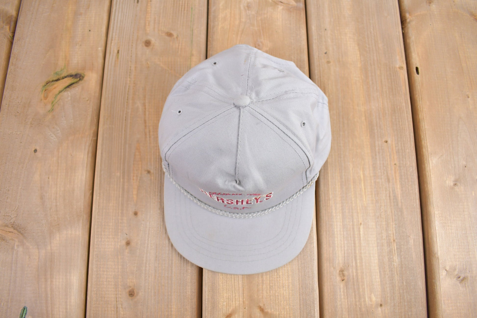 Vintage 1990s Hersheys Chocolate Town USA Snap Back Hat / OSFA / 90s Hat / Vintage Snap Back / Souvenir Cap / Embroidered