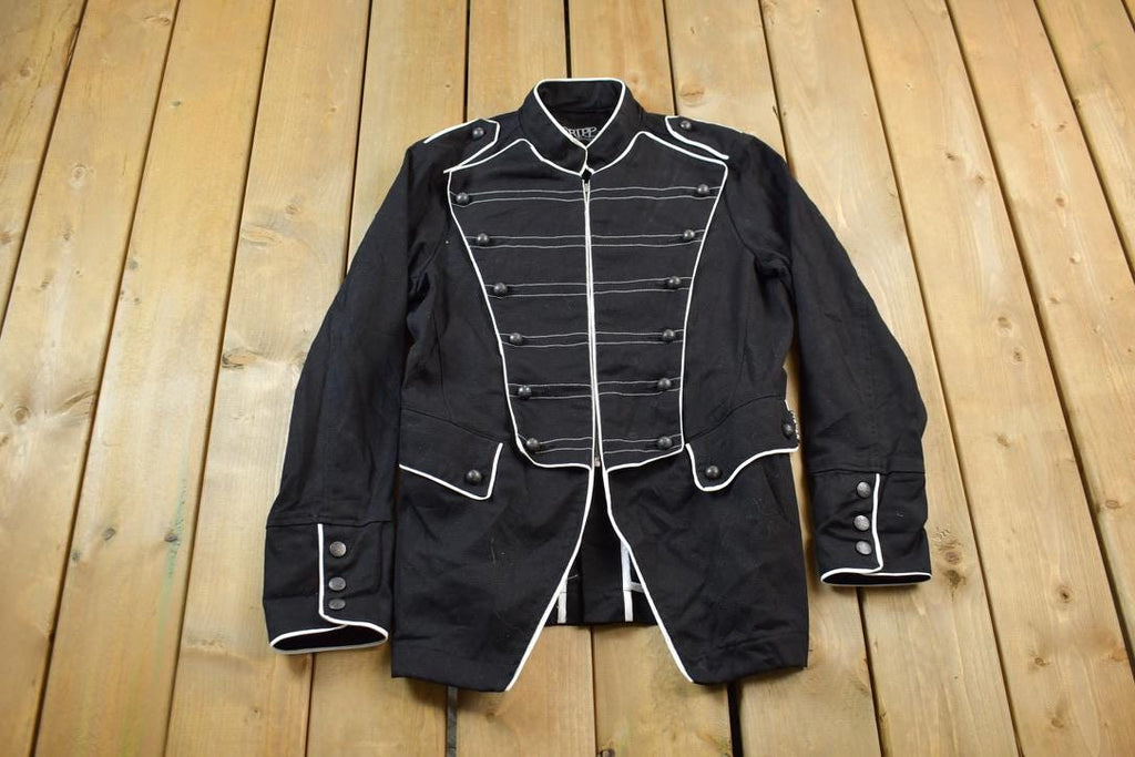 Vintage 2000s Tripp NYC Gothic Admiral Style Zipper Jacket