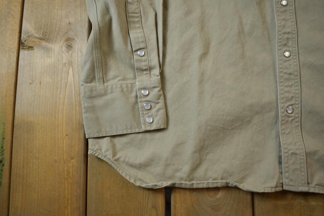 Vintage Y2K Carhartt "Aqua" Pearl Snap Heavy Work-shirt -2XL