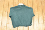 Vintage 1990s Morning Sun Petite Double Collar Apple Cat Bushel Cute Cartoon Crewneck Sweatshirt Women's L