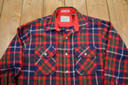 Vintage 1980s Outdoor Exchange Wool Plaid Flannel Button Up Shirt