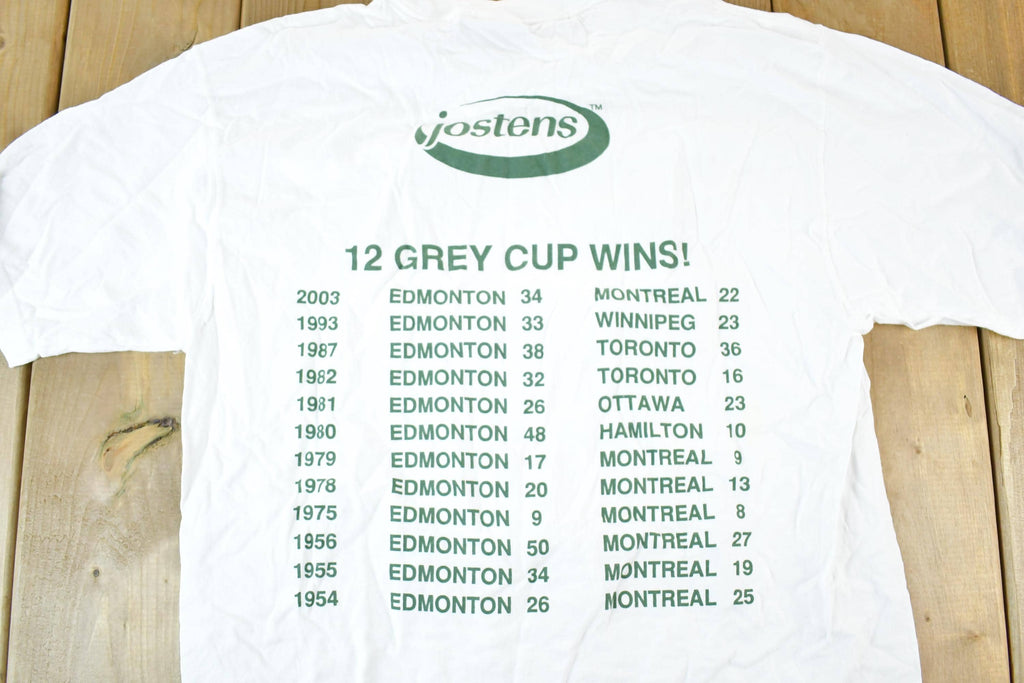 Vintage 2003 Edmonton Eskimos Grey Cup Champions Souvenir T-Shirt Mens M