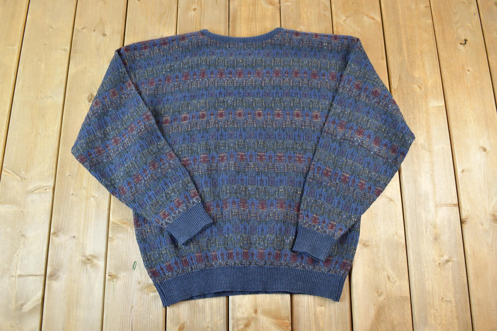Vintage 1990s Cape Allegro Knit Crewneck Sweater
