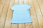 Vintage 1980s Duofold Sport Ladies Blank Blue T-Shirt Women's M
