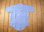 Vintage 1990s GMT Collection Striped Blue Button Up Shirt