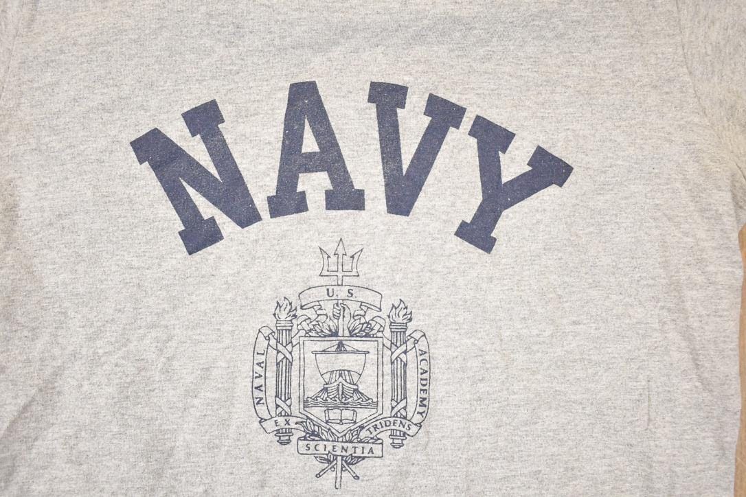 Vintage 1990s Third Street Navy Souvenir Travel T-Shirt Men's S  Destination Shirt  90s Single Stitch Graphic Tee  Made in USA