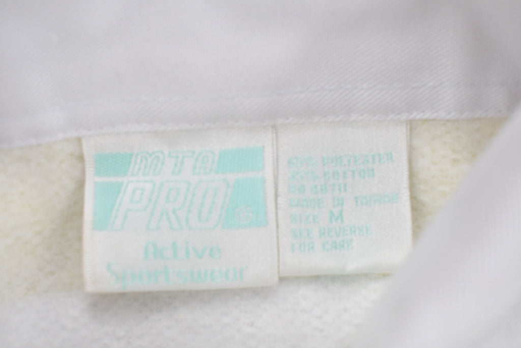 Vintage 1990s MTA Pro Collared Striped Sweatshirt / 90s Sweater / Pastel Sweater / Essential / 90s Collared Sweatshirt / Sportswear