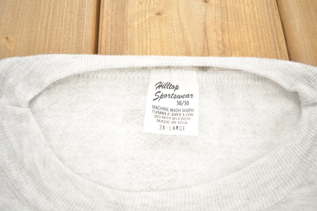 Vintage 1990s Hilltop Sportswear Blank Grey Crewneck Sweatshirt