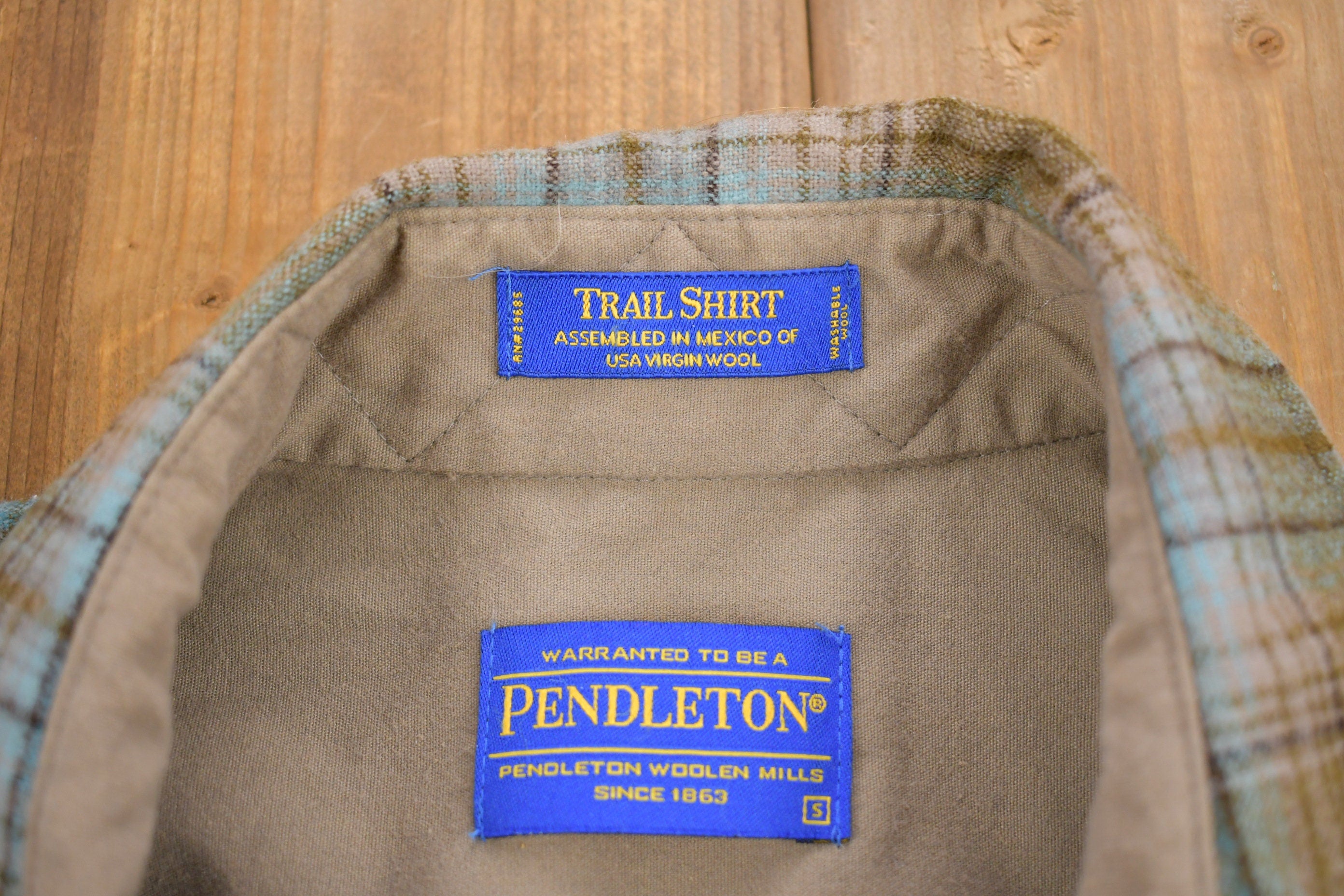 Vintage 1990s Pendleton Trail Shirt Elbow Patches Button Up Shirt