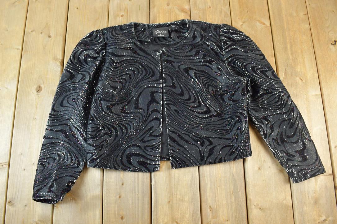 Vintage 1960s Sequin Fancy Button Up Shirt