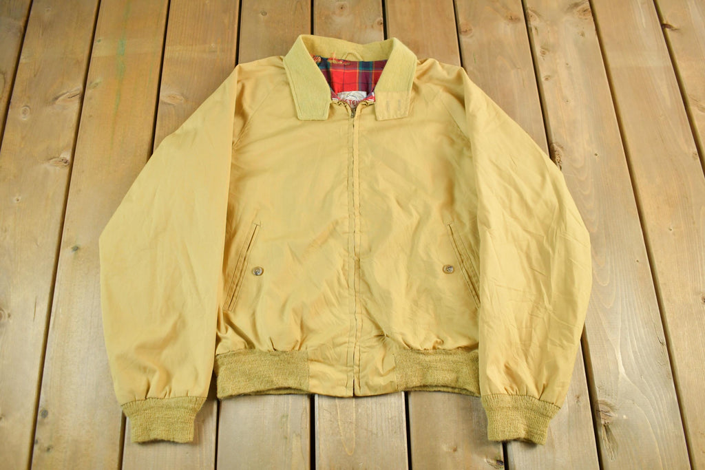 1960s Vintage Harrington Jacket Mens M-L Plaid Lined Windbreaker