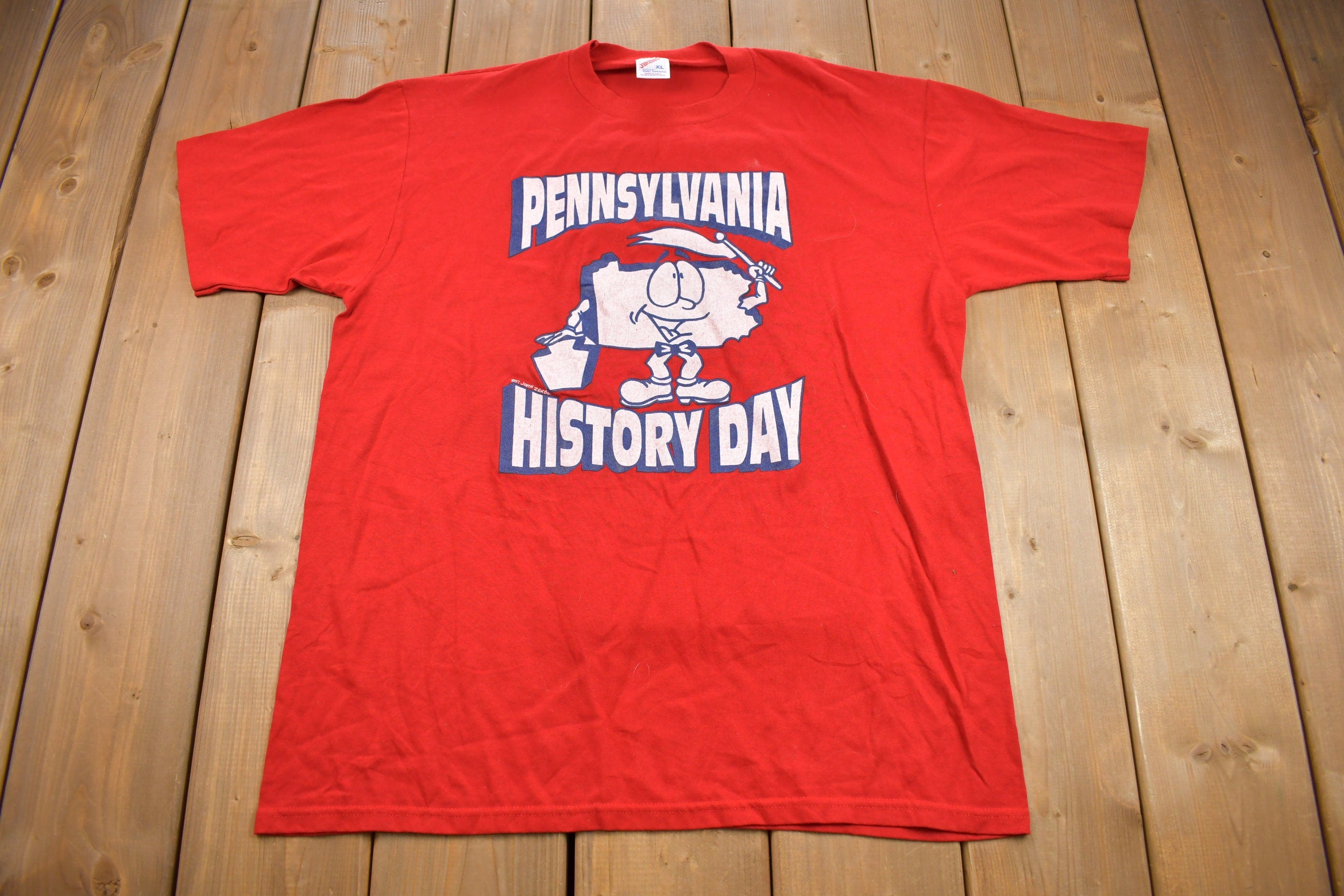 Vintage 1990s Pennsylvania History Day Graphic T Shirt