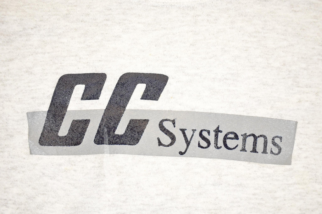 Vintage 1990s CC Systems Graphic Print Lee Heavyweight Crewneck Sweatshirt Mens L