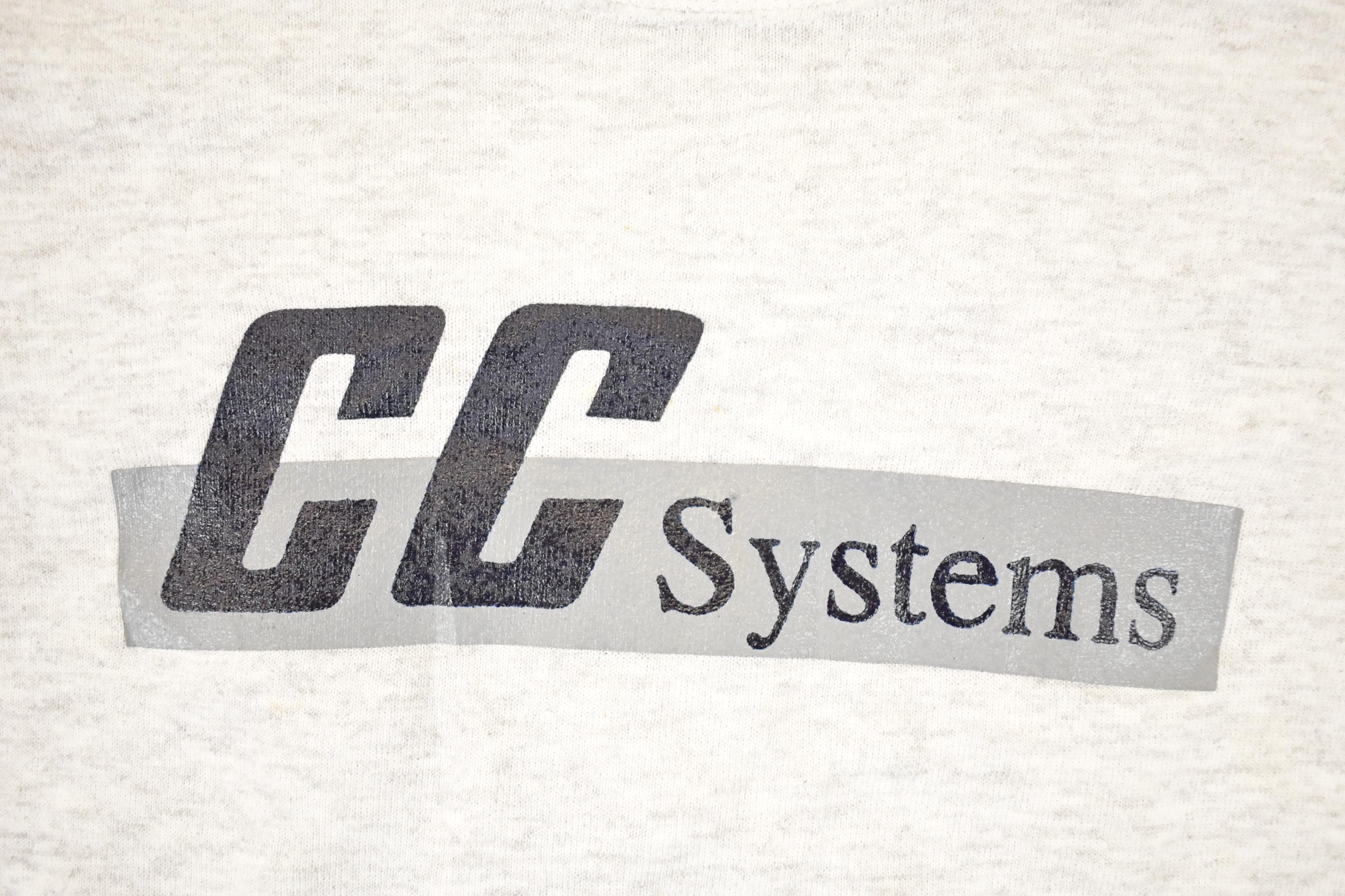 Vintage 1990s CC Systems Graphic Print Lee Heavyweight Crewneck Sweatshirt Mens L