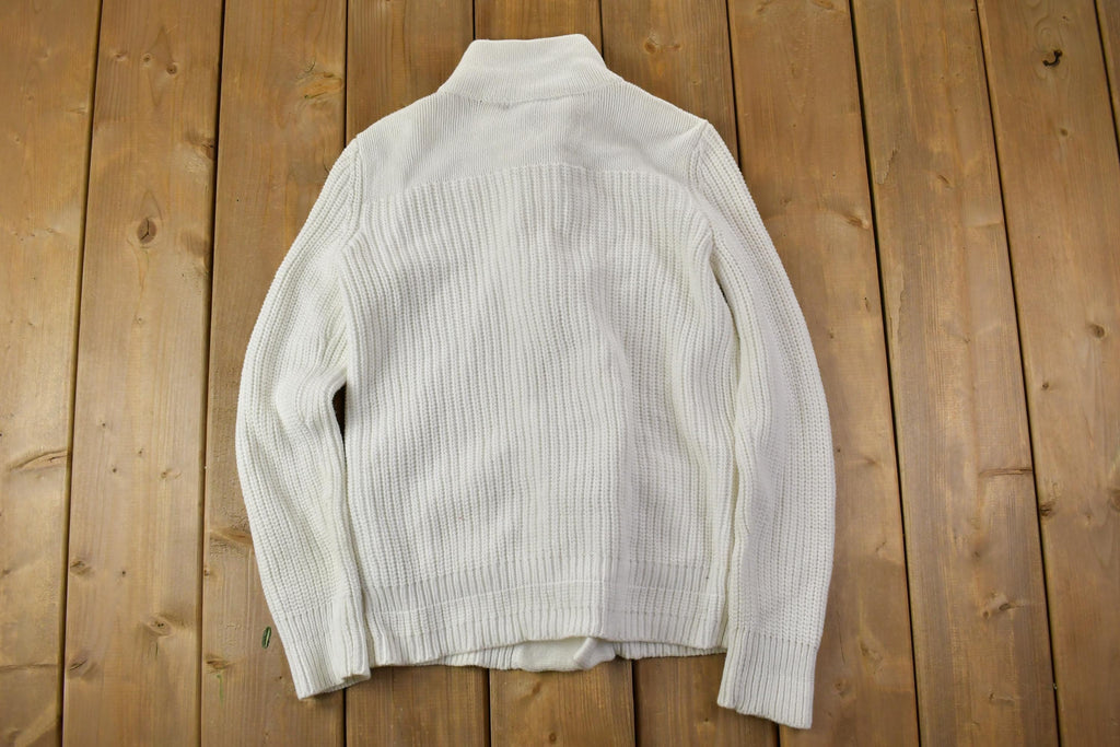 Vintage 1990s Lauren Ralph Lauren Boating Yacht Knit Button Up Sweater