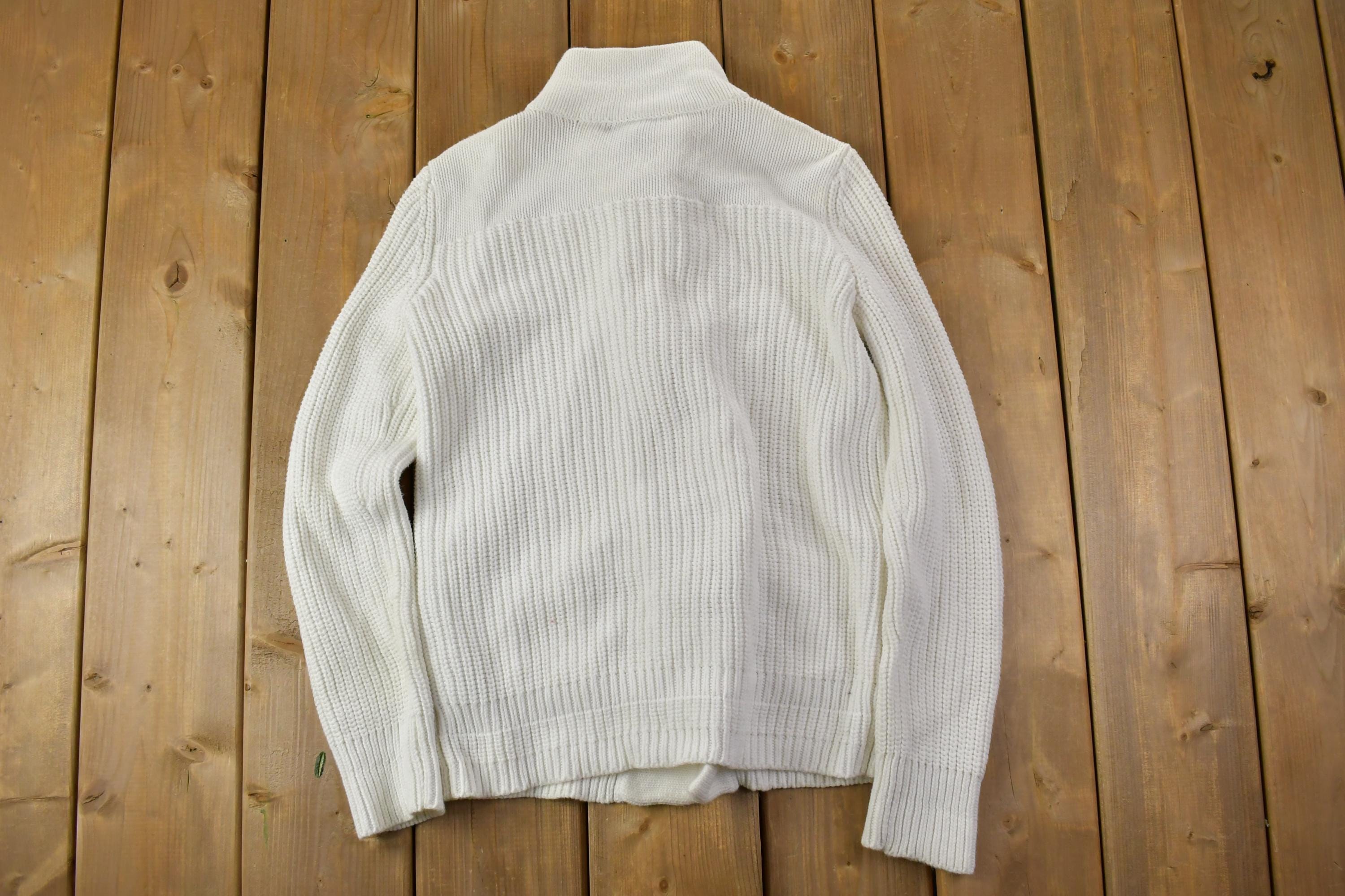 Vintage 1990s Lauren Ralph Lauren Boating Yacht Knit Button Up Sweater