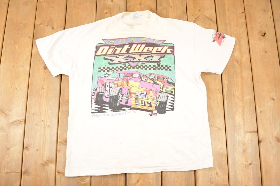 Vintage 1990s Dirt Week Souvenir Racing T-Shirt Men's L
