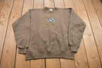 Vintage 1990s Pro Spirit Flowers Crewneck Sweatshirt