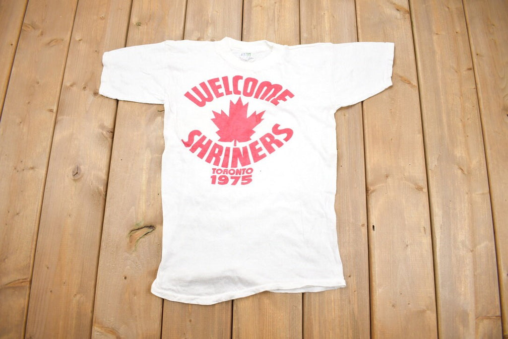 Vintage 1975 Welcome Shriners Toronto Souvenir T Shirt