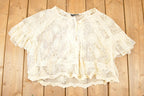Vintage Y2K Chaudry Kc Floral Lace Souvenir Travel T-Shirt Women's XL