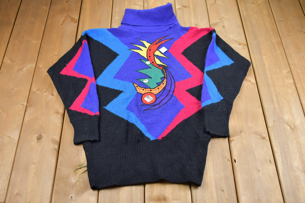 Vintage 1980s Abstract Knitted Sweater