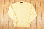 Vintage 1970s Sears The Mens Store Cable Knit Crewneck Sweater Men's S