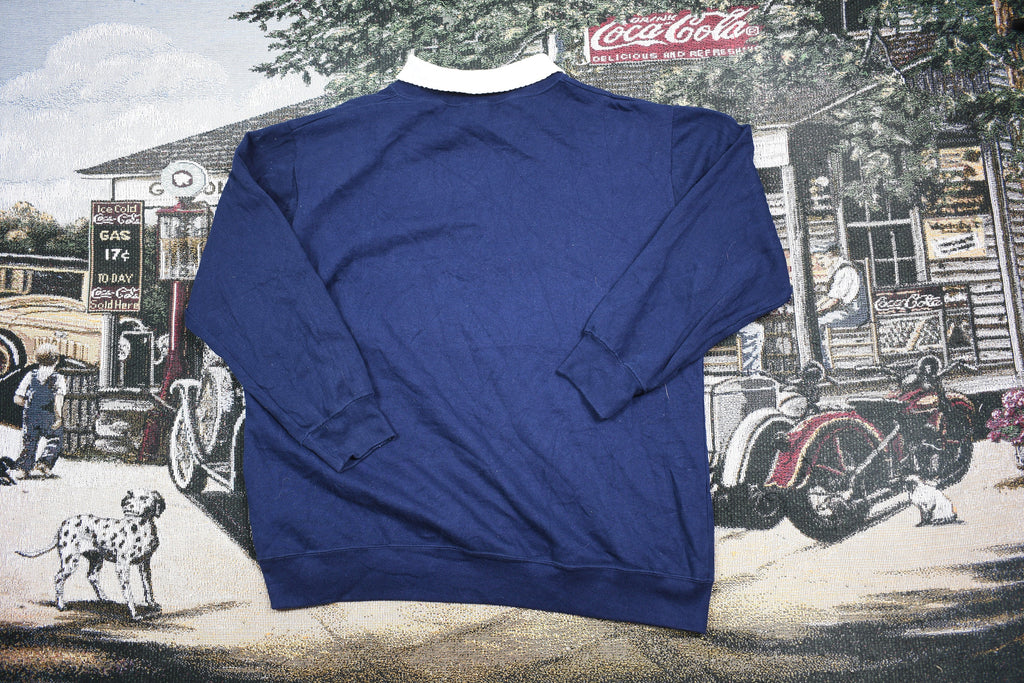Vintage 1990s Spirit Of The Season Bird Graphic Collared Sweatshirt , Animal , Bird Print , Wilderness , Pullover Sweatshirt