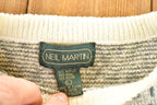 Vintage 1990s Neil Martin AOP Snowflake Design Knit Crewneck Sweater Mens L