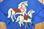 Vintage 1980s Marry Go Round Horse Knitted Sweater
