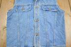 Vintage 1990s Introspect Jeans Denim Vest Made In USA