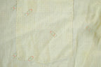 Vintage 1970s Light Yellow Subtle Dot Pattern Permanent Press Button Up Shirt