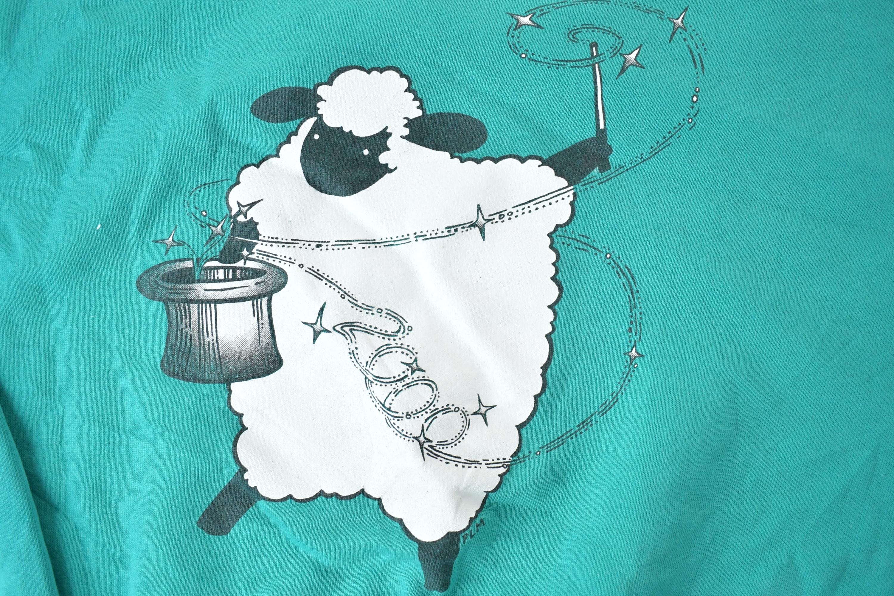 Vintage 1990s Magic Sleeping Sheep Cute Crewneck Sweater
