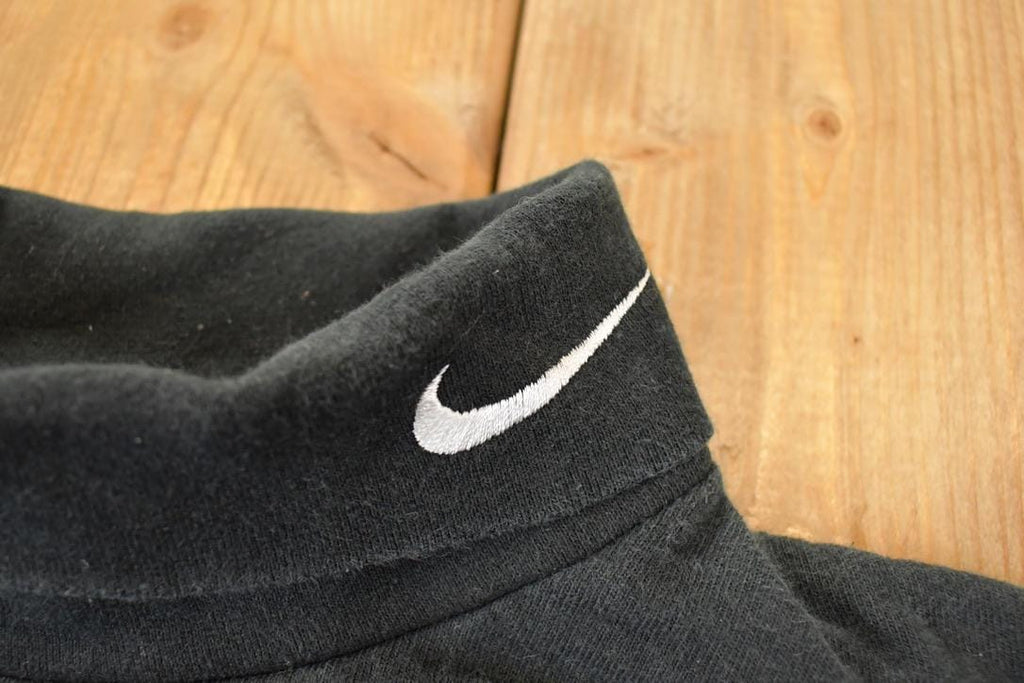 Vintage 1990s Nike Embroidered Swoosh Turtleneck Shirt Men's L
