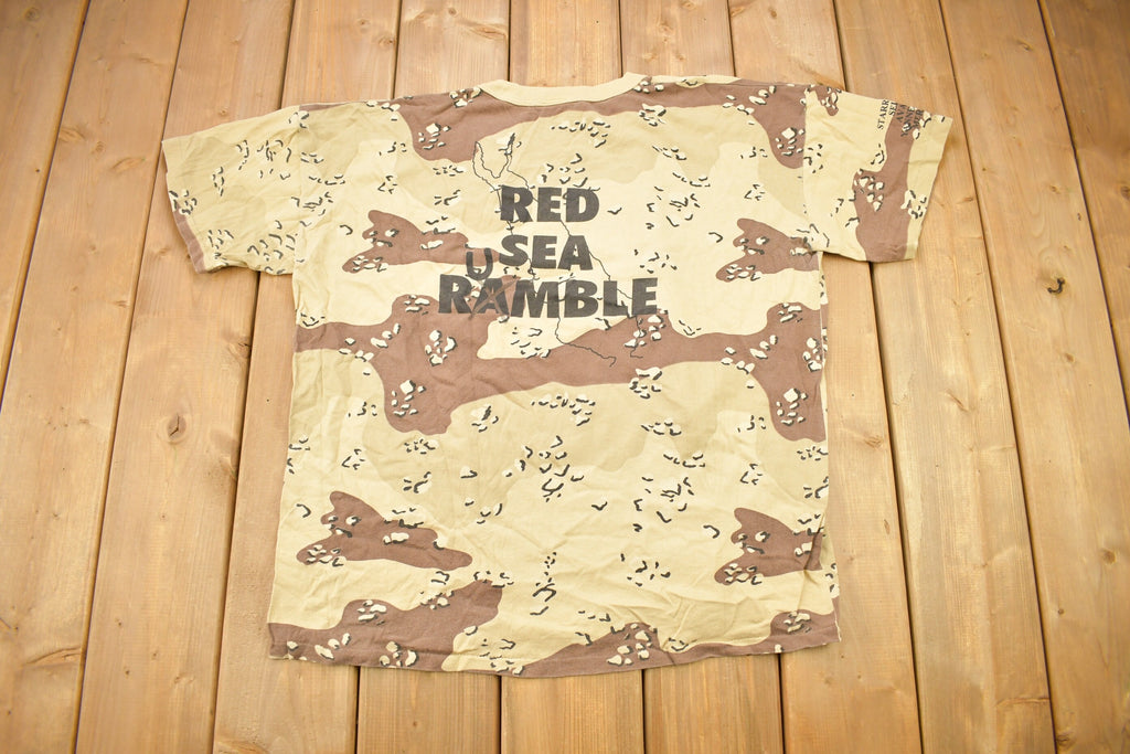 Vintage 1990s Mermais Red Sea Rumble Desert Camo Graphic T Shirt