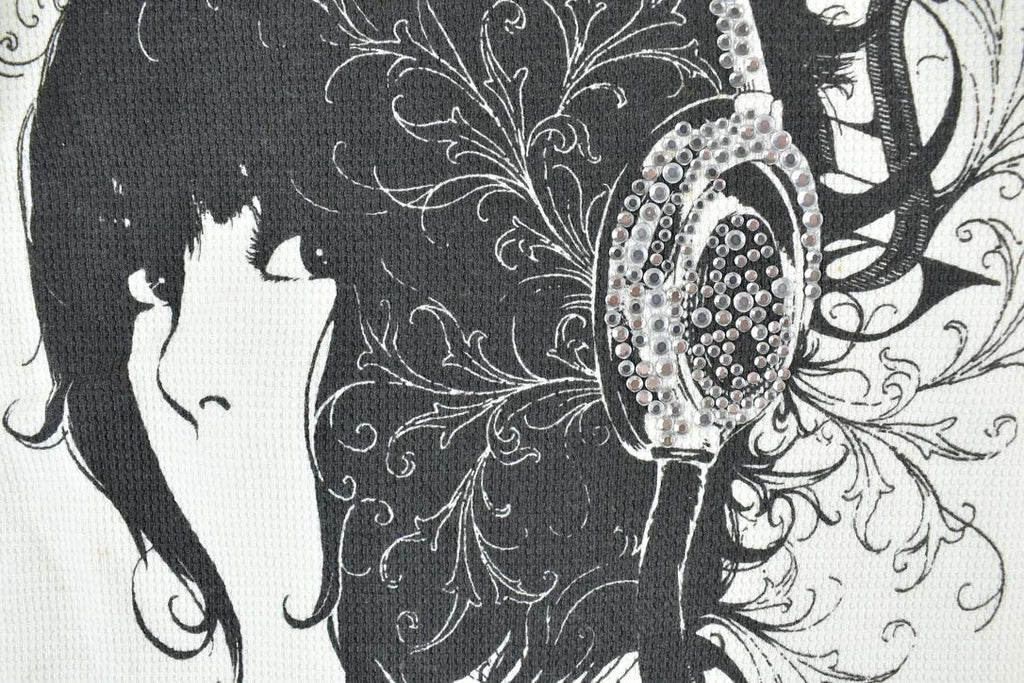 Women Vintage Vigoss Y2K Dj Waffle Knit T-Shirt