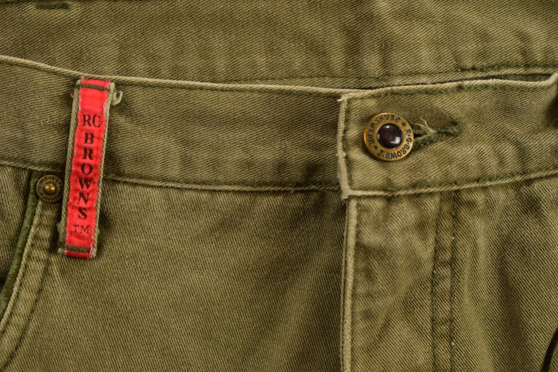 Vintage 1990's RG Brown's Khaki Pants 34 x 28.5