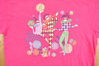 Vintage 1990s Pink Mardi Gras Jester T Shirt